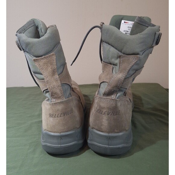 Belleville 610ZST Boots Men's 13R Olive Steel Toe Military Hot Weather Military - Picture 8 of 9